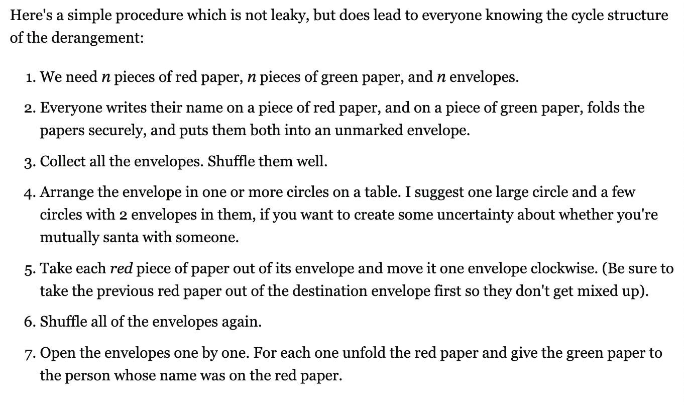 Secret Santa Allocation Algorithm 2